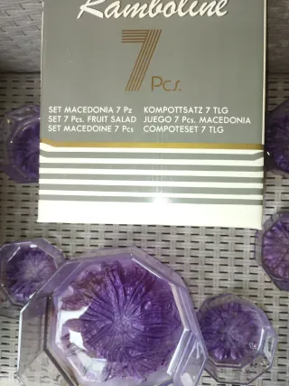 Set 7 Pz Macedonia vetro Decorato