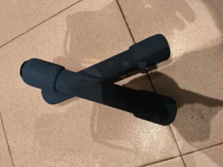 Tobilleras y mini pesas azules