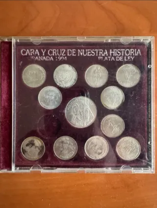 Monedas Plata Ley Cara y Cruz de Nuestra Historia