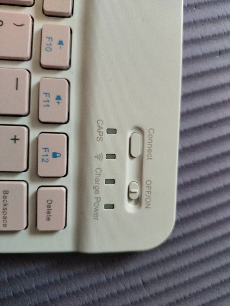Teclado Portátil Blanco/Rosa afbeelding 3