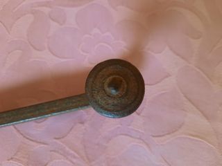 Pestillo antiguo de hierro forjado 36 cm de largo