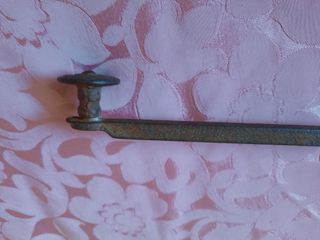 Pestillo antiguo de hierro forjado 36 cm de largo