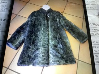 Pelliccia nera e grigia tg 42/44