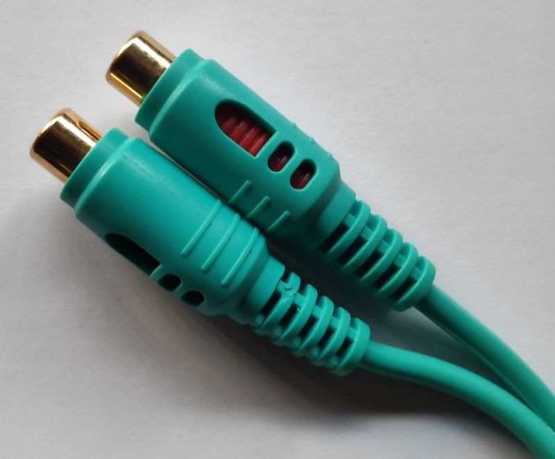 PAR SPLITER RCA MACHO A 2 RCA HEMBRA OFC GOLD afbeelding 4
