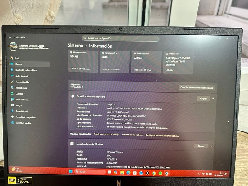 Portátil Acer Nitro V16 Negro afbeelding 5