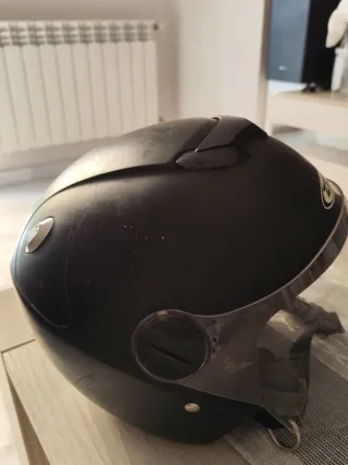Casco Moto Scooter Negro Talla S