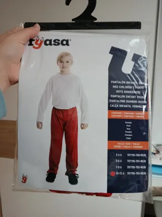 Pantalón disfraz infantil rojo