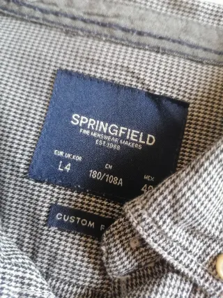 Camisa Springfield Hombre Manga Larga Gris