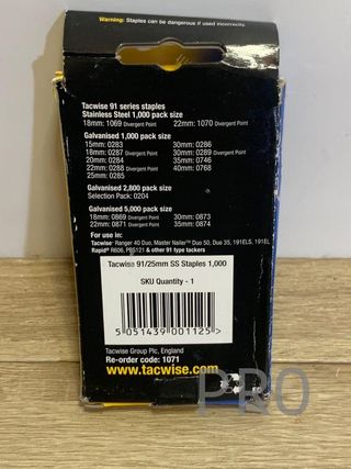 Grapas de acero inoxidable Tacwise