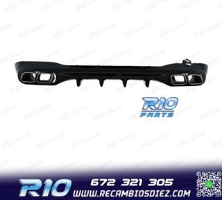 DIFUSOR MERCEDES W206 AMG 21- LOOK C63 + COLAS ESCAPE CROMO