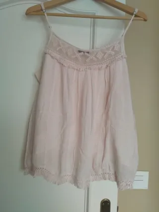 Top lencero encaje nude