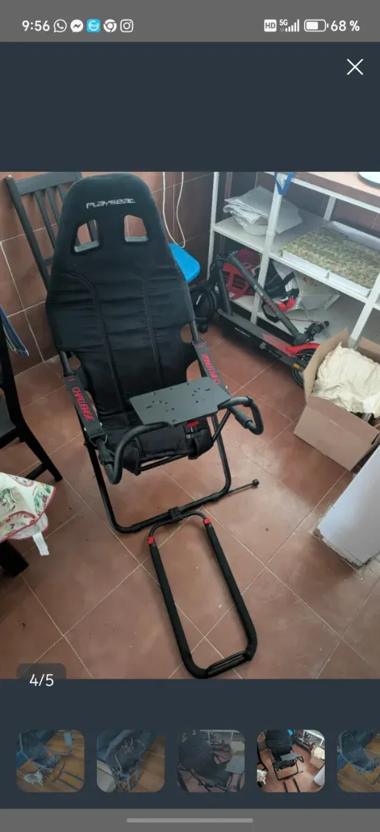 Volante Thrustmaster con pedales y Playseat afbeelding 4