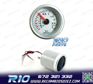 RELOJ PRESIÓN TURBO FONDO BLANCO ILUMINADO