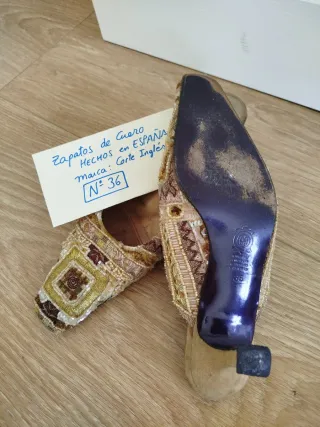 Zapatos de fiesta con pedrería   Corte Ing