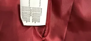 Abrigo de pelo sintético burdeos