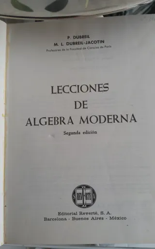 Lecciones de álgebra moderna