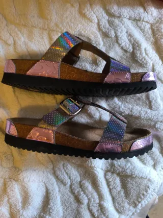 Sandalias Verano Brillantes Plataforma
