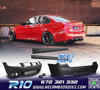 KIT PARAGOLPES BMW E90 PDC Y LAVAFAROS 05-08 LOOK M3