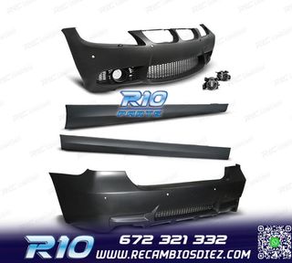 KIT PARAGOLPES BMW E90 PDC Y LAVAFAROS 05-08 LOOK M3