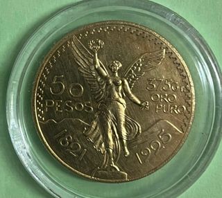 Moneda 50 Pesos Oro 1821-1995 Réplica
