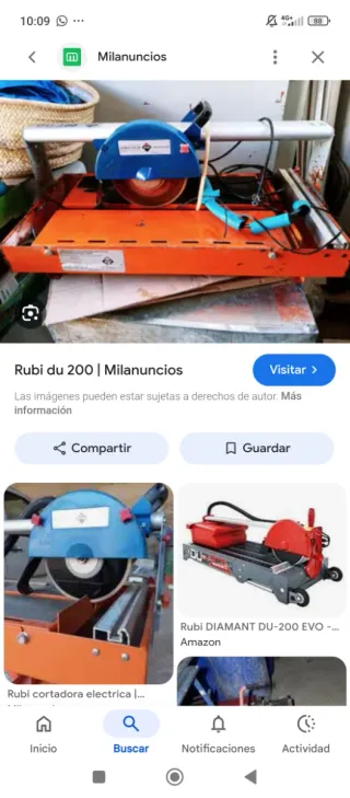 Cortadora Eléctrica Rubi DU 200