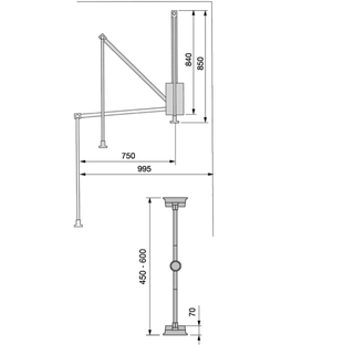 Barra de armario abatible EMUCA para colgar ropa