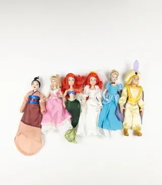 Lote 6 Muñecas Princesas Disney Porcelana
