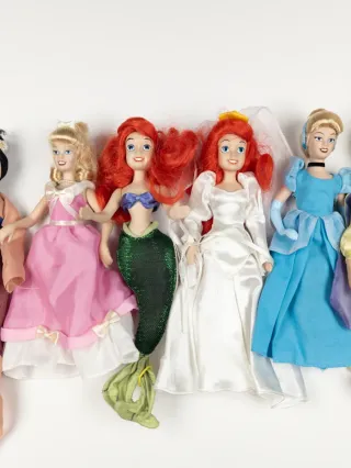 Lote 6 Muñecas Princesas Disney Porcelana