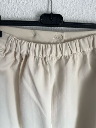 Pantalón ancho beige
