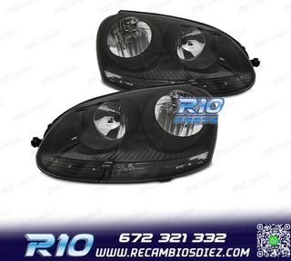 FAROS PARA VOLKSWAGEN VW GOLF V 03-08 FONDO NEGRO