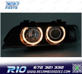 FAROS BMW E39 95-00 OJOS ANGEL FONDO NEGRO