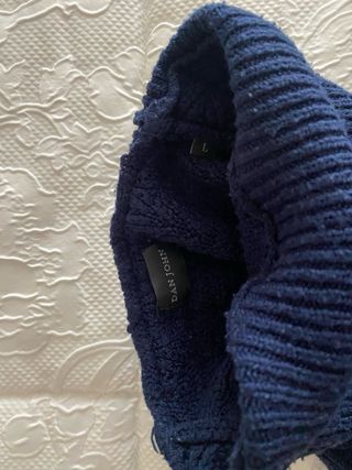 Pullover collo alto uomo blu