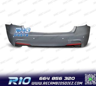 PARAGOLPES TRASERO BMW F30 LOOK M PDC DOBLE SALIDA DE ESCAPE