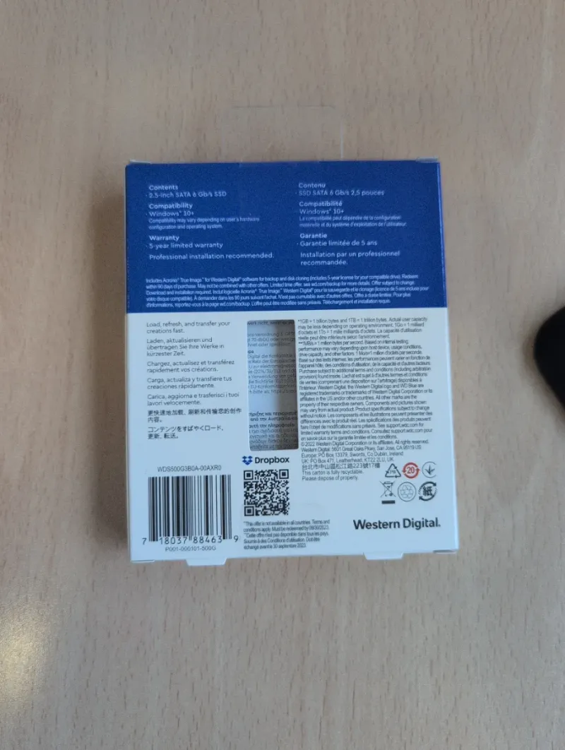 SSD WD Blue 500GB SATA afbeelding 4