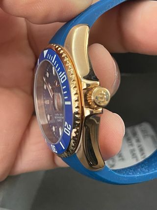 Orologio Lorenz laminato oro blu