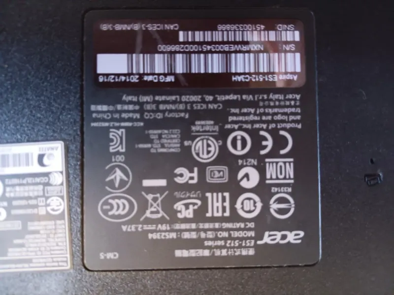 Portátil Acer Aspire E 15 Start Negro afbeelding 6