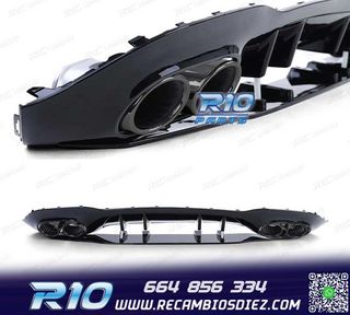DIFUSOR MERCEDES CLASE A W177 18- A45 LOOK AMG NEGRO BRILLO