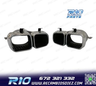 COLAS DE ESCAPE MERCEDES GLE W167 19- LOOK AMG GLE63 CROMO