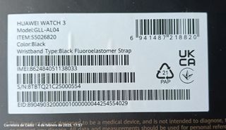 Smartwatch Huawei Watch GT 3 46mm Negro impoluto