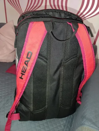 Mochila Head Tenis Negra y Roja