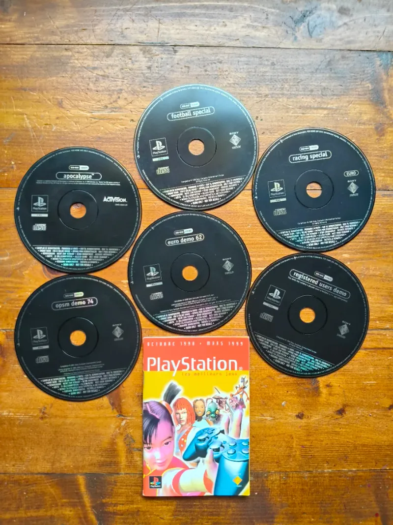 Lotería de demostración y folleto de PlayStation