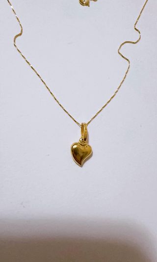 Collana con ciondolo a cuore oro giallo 18kt 750