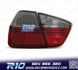 PILOTOS BMW E90 05-08 LED ROJO AHUMADO 4 PUERTAS