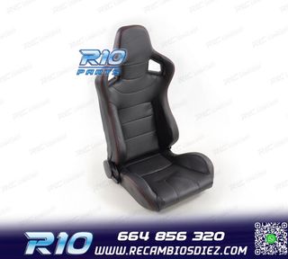 ASIENTO DEPORTIVO CARBONO SEMI BAQUET LOOK RS NEGRO