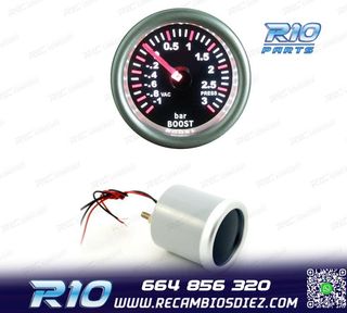 RELOJ PRESIÓN TURBO FONDO NEGRO ILUMINADO