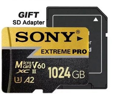 Micro SD 1TB Sony Extreme Pro V60 + Adaptador afbeelding 3