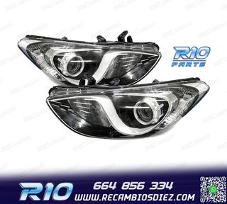 FAROS PARA HYUNDAI I30 12- INTERIOR CROMO NEGRO