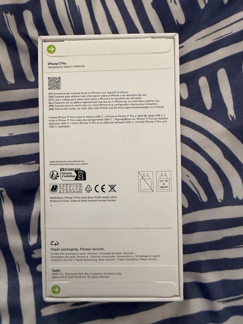 iPhone 17 Pro 512GB Azul Marino afbeelding 2