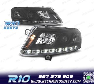 FAROS XENON AUDI A6 4F 04-08 LUZ DIURNA REAL FONDO NEGRO