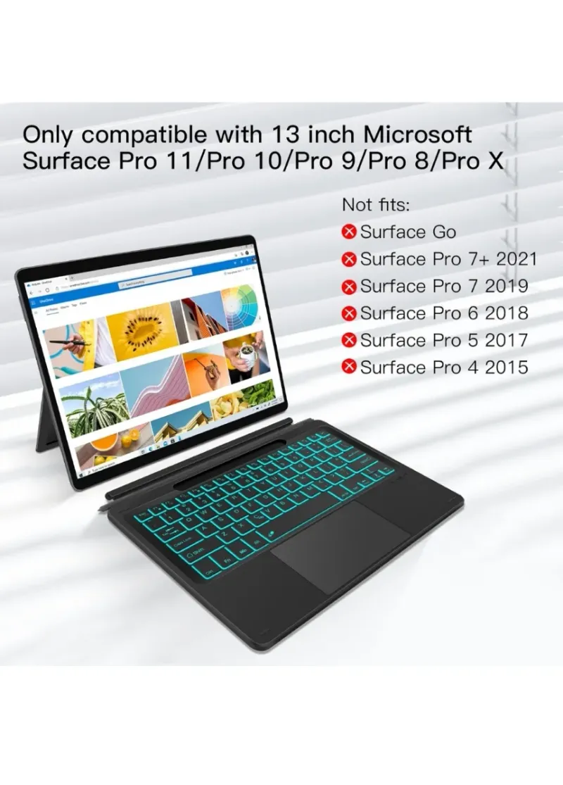 Teclado Microsoft Surface Pro Alemán Negro afbeelding 4